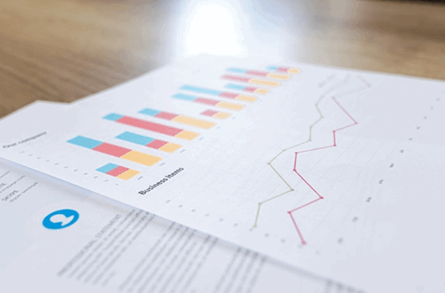 Graphs on a piece of paper.