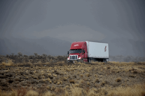 A lorry driver with no fixed place of work.