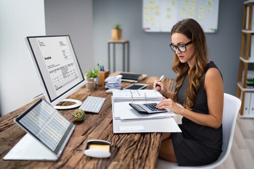 employer working at a desk